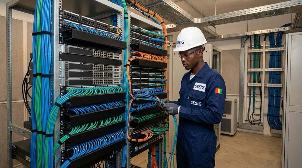 Baie de brassage télécoms câblée par SESIG